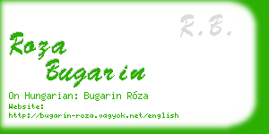 roza bugarin business card